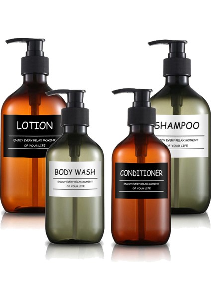 BEYAZ-500ML Tarzı 300 Mlml Sıvı Sabunluk Şişe Doldurulabilir Şampuan El Sabunu Losyon Pompası Konteyner El Yıkama Depolama Şişeleri Banyo (Yurt Dışından) modelleri