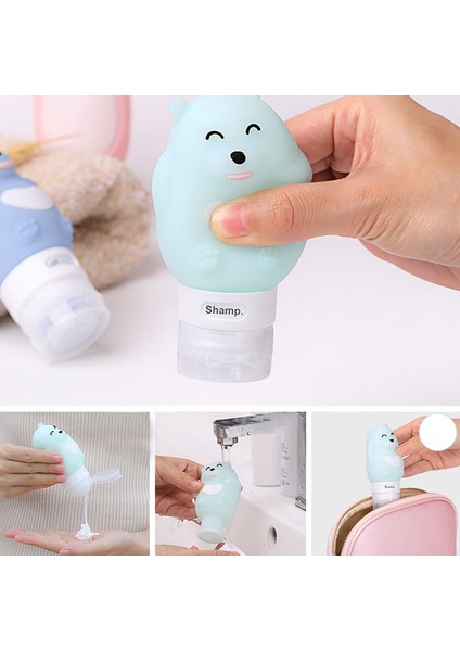 Kumral Stili Sevimli Taşınabilir Karikatür Ayı Penguen Hayvan Silikon Seyahat Çantası Organizatör Şampuan Duş Jeli Losyon Depolama Doldurulabilir Şişe (Yurt Dışından) fiyatları