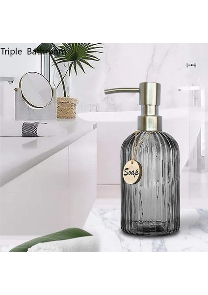 C1--400ML Tarzı Işık Lüks Cam Mutfak Sabunluk Şampuan Duş Jeli Dağıtım Şişesi El Temizleyici Tutucu Banyo Aksesuarları (Yurt Dışından) fırsatları