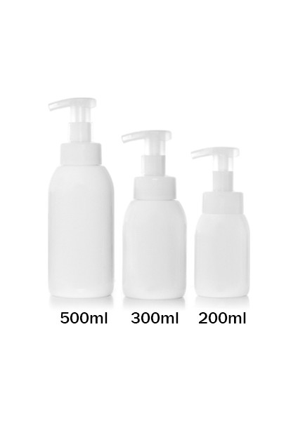 Beyaz Stil 200ML ml Köpük Sabunluk Doldurulabilir El Sabunu Bulaşık Sabunu Şampuan Duş Jeli Dağıtım Seyahat Şişe Su Geçirmez Etiket (Yurt Dışından)