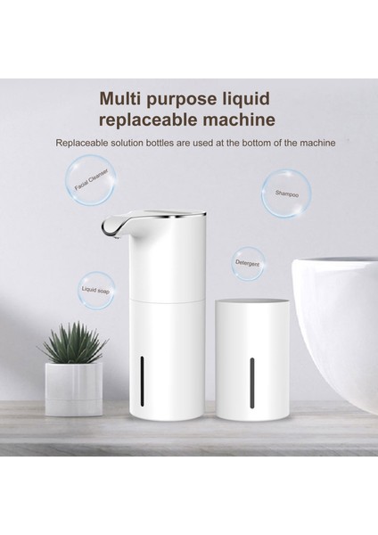Pembe Tarzı Otomatik Sabunluk 450 ml Akıllı Fotoselli Şarj Edilebilir Köpük Pompalı Dağıtıcı Kızılötesi Hareket Sensörü 2 Seviye Banyo (Yurt Dışından) modelleri