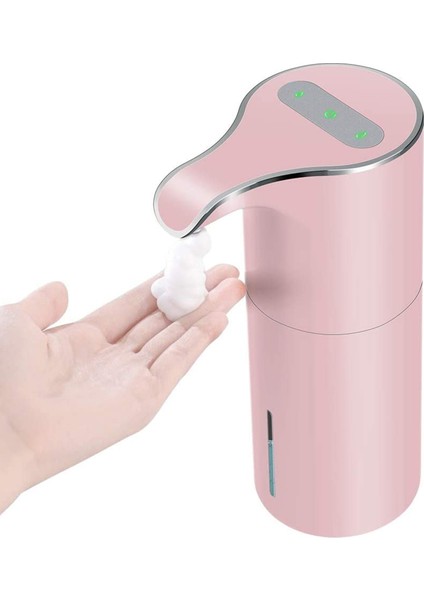 Pembe Tarzı Otomatik Sabunluk 450 ml Akıllı Fotoselli Şarj Edilebilir Köpük Pompalı Dağıtıcı Kızılötesi Hareket Sensörü 2 Seviye Banyo (Yurt Dışından) fırsatları