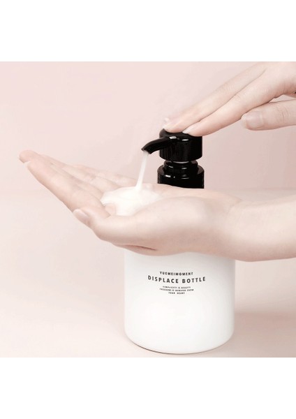 Beyaz Stil 300 ml Yeniden Kullanılabilir Şampuan ve Saç Kremi Şişeleri Duş Duvar Banyo Sabunluk Pompalı Doldurulabilir Pres Losyon Kabı (Yurt Dışından)