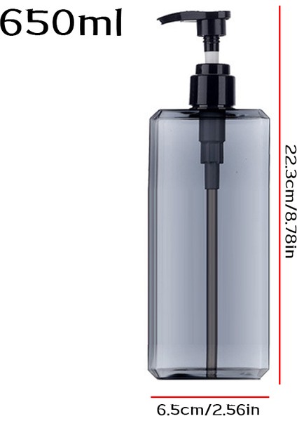 G Tarzı 600 ml Pres Tipi Sabunluk Şişeleri Etiketli Duş Jeli Şampuan El Dezenfektanı Boş Şişe Taşınabilir Losyon Saklama Şişesi (Yurt Dışından)