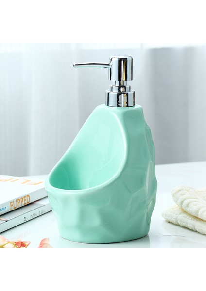 D Tarzı Mermer Doku Seramik Sabunluk El Temizleyici Şişe Deterjan Şişesi Mutfak Banyo Aksesuarları Seramik Losyon Bo (Yurt Dışından)