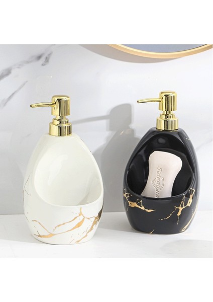 D Tarzı Mermer Doku Seramik Sabunluk El Temizleyici Şişe Deterjan Şişesi Mutfak Banyo Aksesuarları Seramik Losyon Bo (Yurt Dışından) fiyatları