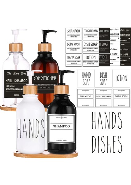 Etiket-3 Adet-M Tarzı 500 ml 500 Mlml Taşınabilir Sabunluklar Banyo Şampuanı Duş Jeli Dağıtıcı Şişe Doldurulabilir Vücut Yıkama Bulaşık Sabunu Alt Şişeleme (Yurt Dışından) modelleri