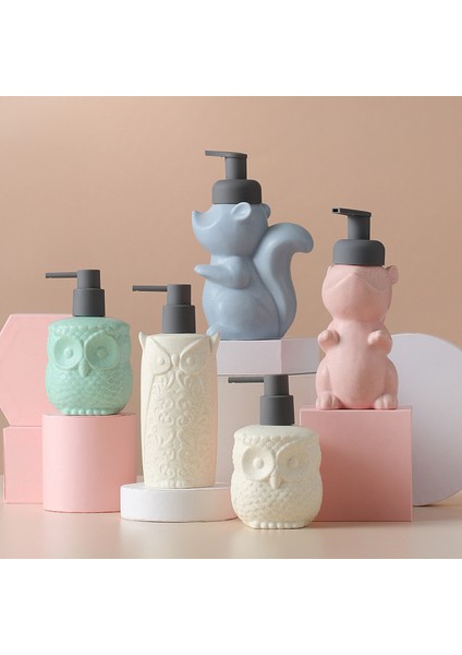 Losyon-F Tarzı Seramik Köpük Sabunluk Sevimli Hayvan Şekli Doldurulabilir Pompa Şişe Yapımı Köpük Konteyner Banyo Aksesuarları (Yurt Dışından) fiyatları