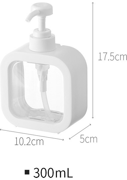 Beyaz Stil 500ML ml Banyo Sabunluk Doldurulabilir Losyon Şampuan Vücut Yıkama Tutucu Taşınabilir Seyahat Dağıtıcı Boş Küvet Pompa Şişesi (Yurt Dışından)