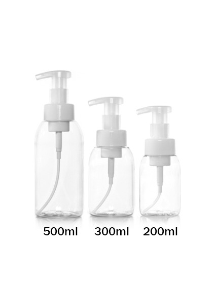 Şeffaf Stil 300 ml ml Köpük Sabunluk Doldurulabilir El Sabunu Bulaşık Sabunu Şampuan Duş Jeli Dağıtım Seyahat Şişe Su Geçirmez Etiket (Yurt Dışından)