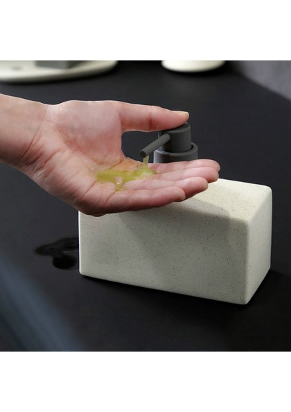 Mavi Stil 500ML Basit Dikdörtgen Seramik Taşınabilir Sabunluk Şampuan Şişesi El Temizleyici Kavanoz Banyo Aksesuarları 500 ml Losyon Şişesi Wf (Yurt Dışından) modelleri