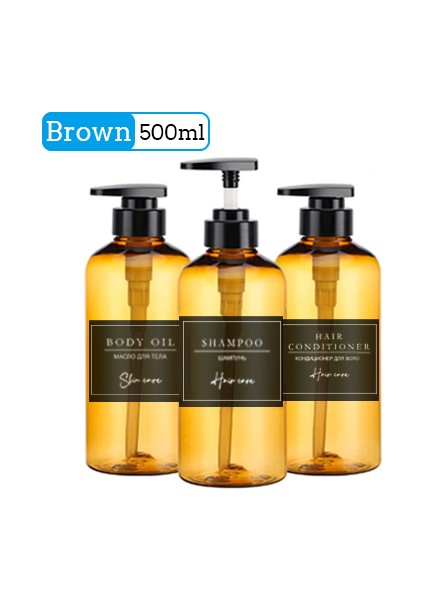 Erik Tarzı Et Şampuan ve Saç Kremi Dağıtımı Boş Doldurulabilir Vücut Yıkama Şişeleri Losyon Pompası Şişesi Banyo Emülsiyon Dispenseri (Yurt Dışından)