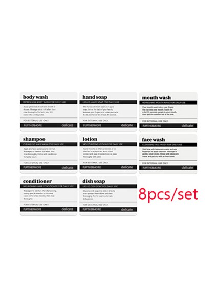 8 Adet Tarzı 250ML ml Banyo Şampuan Şişesi Sabunluk Vücut Yıkama Saç Kremi Doldurulabilir Şişe Mutfak Aksesuarları (Yurt Dışından)