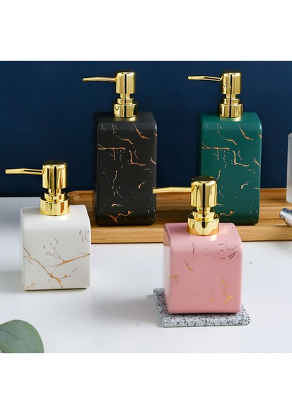 B Tarzı Yaratıcı Mermer Desen Kare Seramik Losyon Şişesi Ev Banyo Duş Jeli Şampuan El Sabunu Yüz Temizleme Şişesi (Yurt Dışından) modelleri