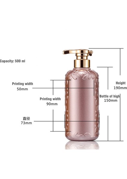 P Tarzı 500 ml Sabunluk Şişeleri 3D Yaprak Kabartma Tasarım El Bulaşık Şişesi Kitchenbathroom Boş Duş Losyonu Şampuan Şişeleri (Yurt Dışından) fırsatları