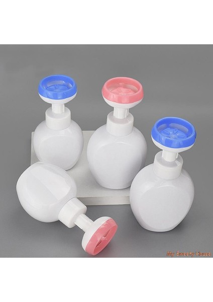 MAVI-500ML Tarzı ml Çiçek Pet Köpük Köpük Şişe Çiçek Tipi El Temizleyici Temizleme Köpüğü Şişe Kozmetik Alt Şişeleme Gezisi Depolama Kavanoz (Yurt Dışından) fırsatları