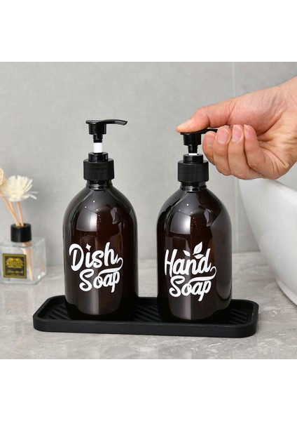 4 Adet Tarzı 500 ml Banyo Sabunluk Şişe Şampuan Duş Jeli Şişe El Sabunu Tabakları Itme Tipi Doldurulabilir Şişe Ev Dekorasyon (Yurt Dışından) modelleri