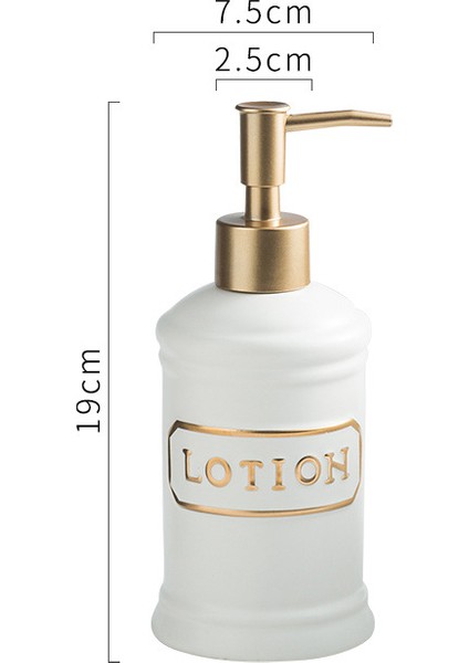 Beyaz Stil 340 ml Seramik Sıvı Sabunluklar Banyo Losyon Şişesi Mutfak El Temizleyici Dispenser Lüks Ev Dekor (Yurt Dışından)