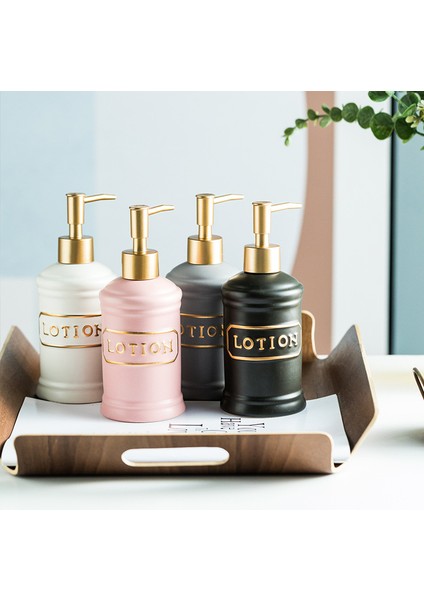 Beyaz Stil 340 ml Seramik Sıvı Sabunluklar Banyo Losyon Şişesi Mutfak El Temizleyici Dispenser Lüks Ev Dekor (Yurt Dışından) modelleri