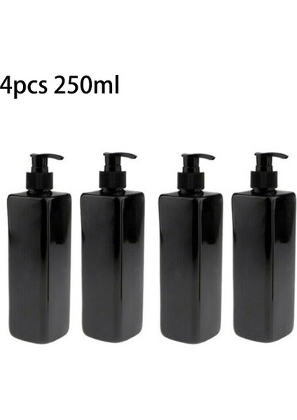 ml Kare Siyah Pet Plastik Vidalı Boş Pompa Şişeleri Şampuanı Saklamak Için Basın Emülsiyon Dağıtım Şişesi (Yurt Dışından)