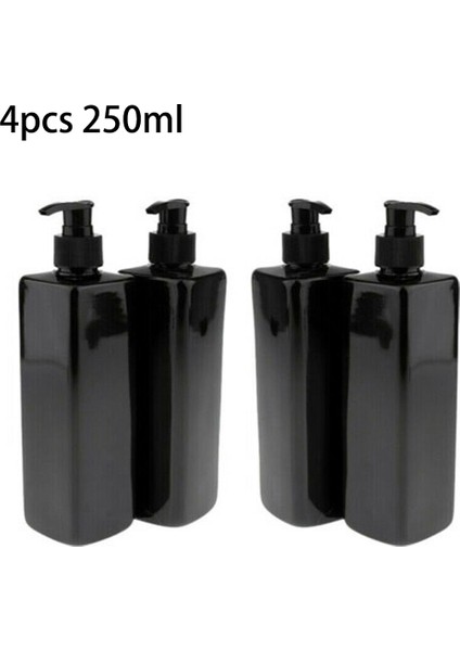 ml Kare Siyah Pet Plastik Vidalı Boş Pompa Şişeleri Şampuanı Saklamak Için Basın Emülsiyon Dağıtım Şişesi (Yurt Dışından) fiyatları