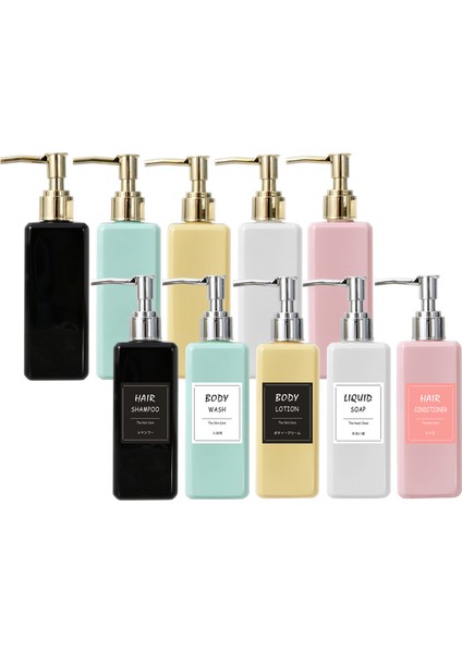 Pembe5 Tarzı Aksesuarları Depolama Şampuan Banyo Şişe Dağıtıcı Kremi Sabun Şişesi Seyahat 250 ml Kare Doldurulabilir Depolama Şişesi (Yurt Dışından) fiyatları