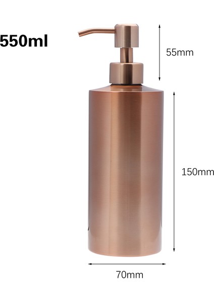 250 ml Tarzı ml Rose Goldr Sıvı Sabunluk Pompa Şişe Losyon El Temizleyici Şampuan Paslanmaz Çelik Şişe Banyo (Yurt Dışından) fiyatları
