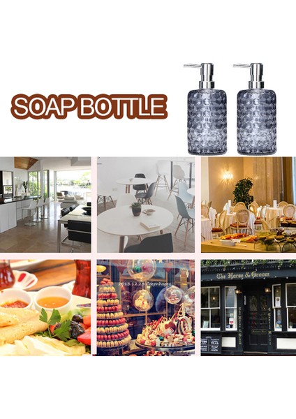 C Tarzı 500 ml 500 ml Cam El Temizleyici Dispenser Şişesi Büyük Kapasiteli Pres Tipi Şampuan Duş Jeli Cam Boş Şişe (Yurt Dışından) fırsatları