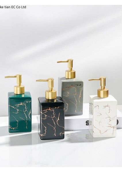 B-280ML Stili Hafif Lüks Mermer Seramik Manuel Sabunluk Losyon Şampuan Şişesi Aromaterapi Şişesi Banyo Dekorasyon Aksesuarları (Yurt Dışından) indirimleri