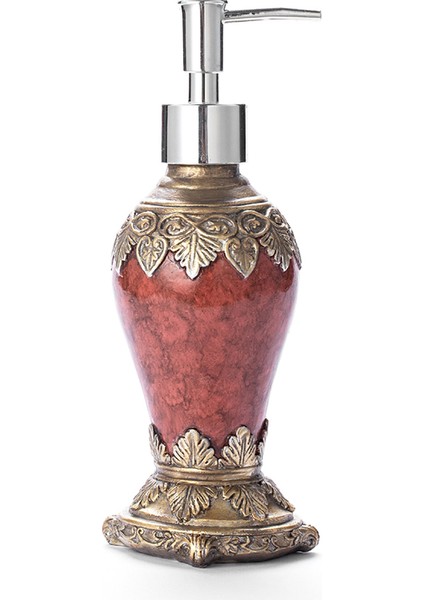 Kırmızı Stil Lüks Akik Renkli Losyon Şişesi 300 ml Sabunluk El Temizleyici Şişe Ev Retro Dekorasyon Dezenfektan Depolama Tankı (Yurt Dışından)