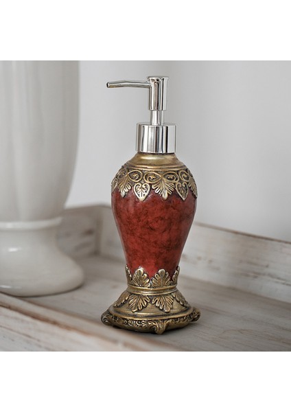 Kırmızı Stil Lüks Akik Renkli Losyon Şişesi 300 ml Sabunluk El Temizleyici Şişe Ev Retro Dekorasyon Dezenfektan Depolama Tankı (Yurt Dışından) indirimleri