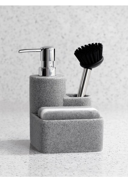 Siyah Stil 300 ml Süngerlik ve Fırça Tutuculu Sabunluk Beyaz Mermer Görünümlü Sıvı El Dk Organizatör Mutfak Banyo Için (Yurt Dışından) fiyatları