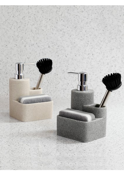 Siyah Stil 300 ml Süngerlik ve Fırça Tutuculu Sabunluk Beyaz Mermer Görünümlü Sıvı El Dk Organizatör Mutfak Banyo Için (Yurt Dışından) fırsatları