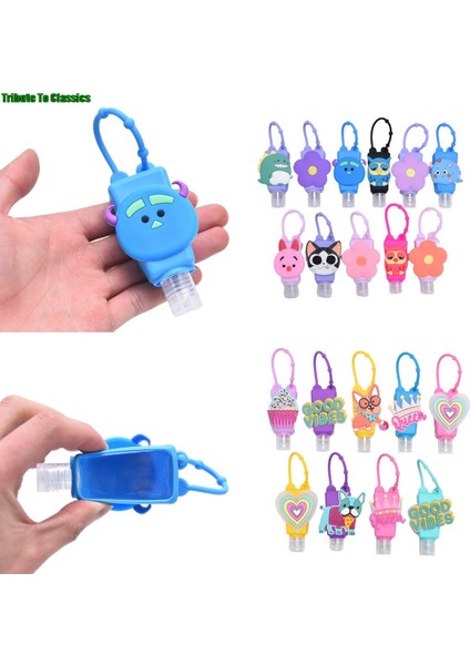 Turuncu Tarzı 30ML Sevimli Silikon Mini El Dezenfektanı El Jeli Tutucu Taşınabilir Güvenli Jel Tutucu Seyahat Şampuan Sabunluk Şişesi 1 Adet (Yurt Dışından) fiyatları