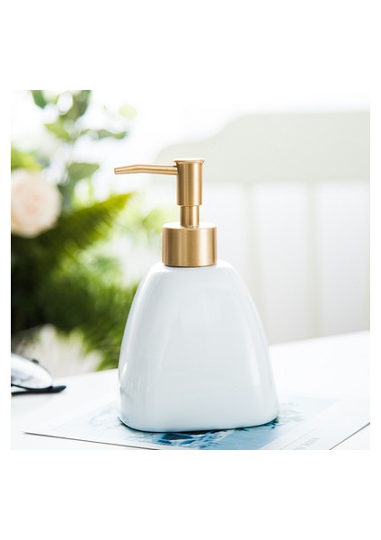 No.21 Stili Banyo Ceramower Jel Şampuan Şişesi ml Beyaz Seramik Emülsiyon Dağıtım Şişesi El Sabunu Dispenserleri Mutfak Için (Yurt Dışından)