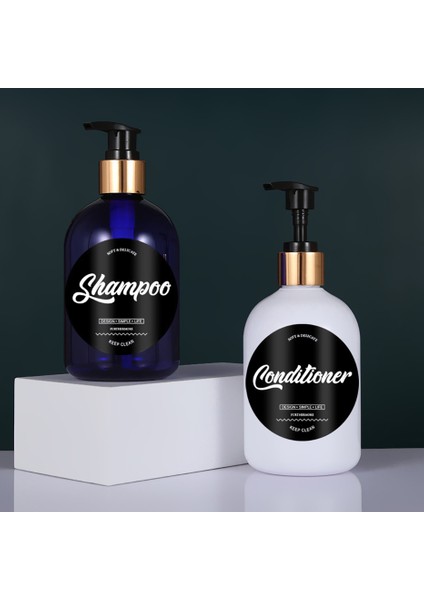 Etiket Tarzı 300 ml Sabunluk Banyo Duş Jeli Şampuan Şişesi Büyük Kapasiteli Mutfak Bulaşık Sabunu Dispenseri Su Geçirmez Etiketler ile (Yurt Dışından) modelleri
