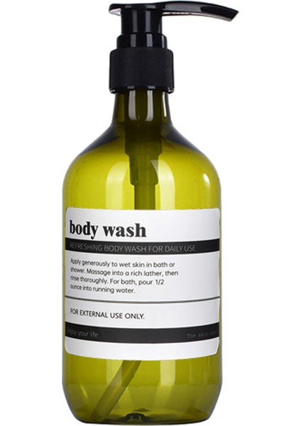 Ben Tarzım Etiketli Banyo Sabunluk Doldurulabilir Şampuan Vücut Yıkama Kremi Pompa Şişeleri Banyo Decml (Yurt Dışından)