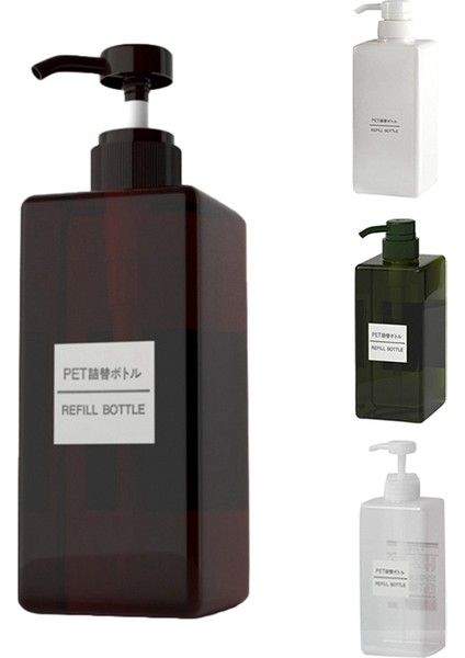 Yeşil Stil 250 ml Şampuan Duş Jeli Dispenseri Dikdörtgen Doldurulabilir Şişe Pres Tipi Kozmetik Şampuan Şişeleri ml (Yurt Dışından) indirimleri