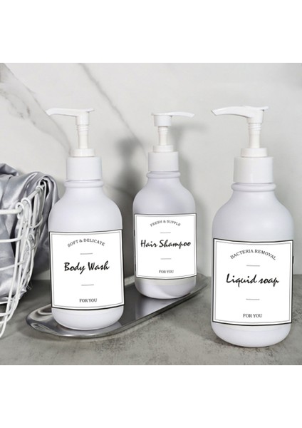 Siyah Stil 300 ml Banyo Şampuan Şişesi Taşınabilir Sabunluk Ev Doldurulabilir Vücut Losyonu Fırçalama Boş Şişe (Yurt Dışından) modelleri