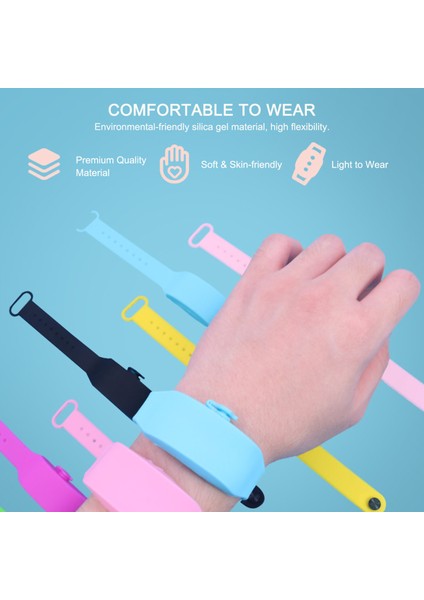 Siyah Stil Bileklik El Temizleyici Dağıtıcı Bileklik El Temizleyici Jel Sabunluk Doldurulabilir Taşınabilir Bilezik Çocuklar Için Yetişkin Seyahat (Yurt Dışından) fırsatları