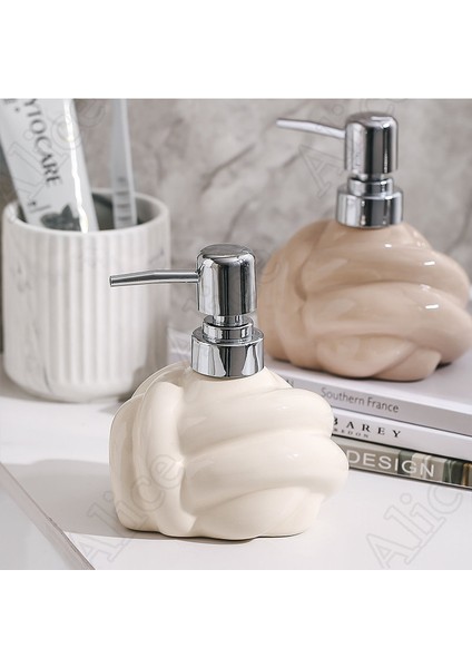 B-8.5X14.5CM Tarzı Yaratıcı Düğüm Seramik Şampuanlık Otel Banyo Aksesuarları Basın Tipi Duş Jeli Sıvı Sabun Çok Fonksiyonlu Alt Şişeleme (Yurt Dışından) modelleri