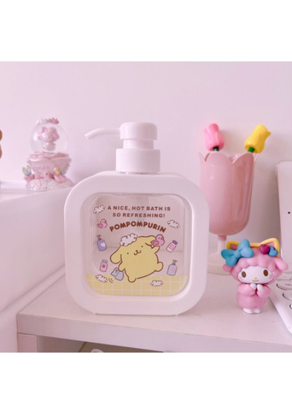 Beyaz Stil 300 ml Kitty Banyo Sabunluk Plastik Sabun Şişesi Duş Şampuan Şişesi Taşınabilir Ev Seyahat Losyon Şişesi Mutfak (Yurt Dışından)