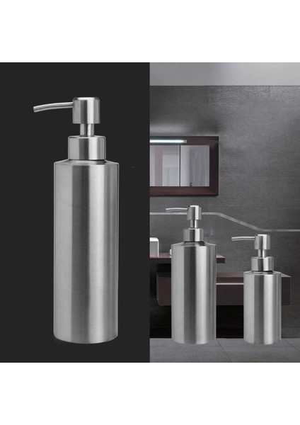 250 ml Tarzı Paslanmaz Çelik Tezgah Lavabo Sabunluk Yüksek Li Banyo El Bulaşık Losyonu Şişe Konteyner Hafif Taşınabilir (Yurt Dışından) modelleri