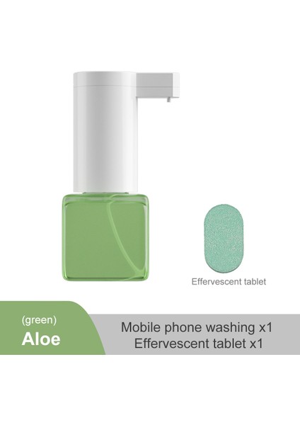 Aloe Tarzı 260ML Otomatik Köpük Sabunluklar Banyo Akıllı Su Geçirmez Yüksek Li Yıkama El Sabunu Dispenseri Ev Temiz Araçları USB Şarj (Yurt Dışından)