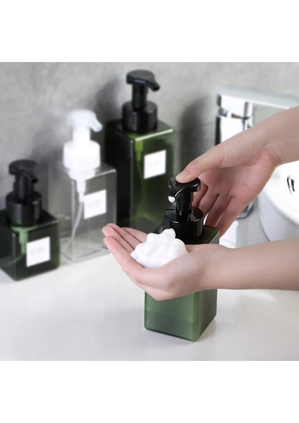 KAHVERENGI650ML Tarzı Köpük Sabunluk Şişesi Banyo El Temizleyici Şampuan Doldurulabilir Taşınabilir Seyahat Sabun Köpük Şişesi (Yurt Dışından)