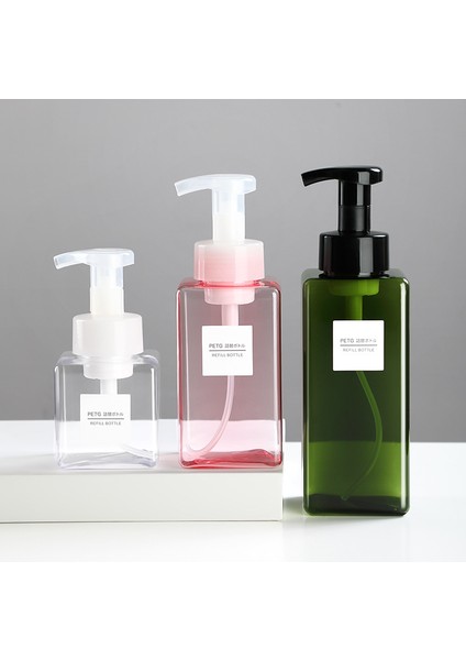 KAHVERENGI650ML Tarzı Köpük Sabunluk Şişesi Banyo El Temizleyici Şampuan Doldurulabilir Taşınabilir Seyahat Sabun Köpük Şişesi (Yurt Dışından)