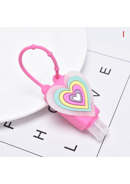 Mavi Stil 30ML Sevimli Silikon Mini El Dezenfektanı El Jeli Tutucu Taşınabilir Güvenli Jel Tutucu Seyahat Şampuan Sabunluk Şişesi 1 Adet (Yurt Dışından)