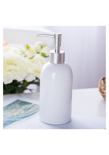 No.14 Tarzı Banyo Ceramower Jel Şampuan Şişesi ml Beyaz Seramik Emülsiyon Dağıtım Şişesi El Sabunu Dispenserleri Mutfak Için (Yurt Dışından)