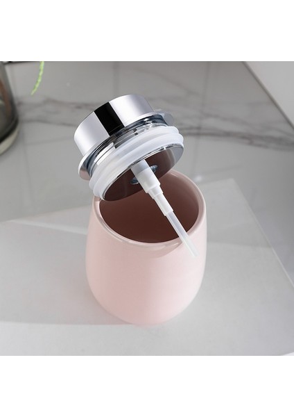 Pembe Tarzı 350ML Banyo Sıvı Sabunluklar Seramik El Dezenfektanı Seramik Şampuan Şişesi Presleme Duş Jeli Dağıtıcı Banyo Aksesuarları (Yurt Dışından) indirimleri