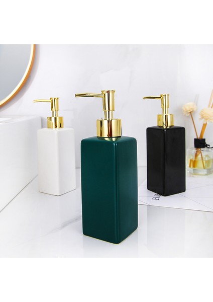 Siyah Stil Sıvı Sabunluk Doldurulabilir Punp Banyo Şişesi Kare Şampuan Alt Şişeleme Kremi Duş Jeli Boş Saklama Kabı (Yurt Dışından) fiyatları